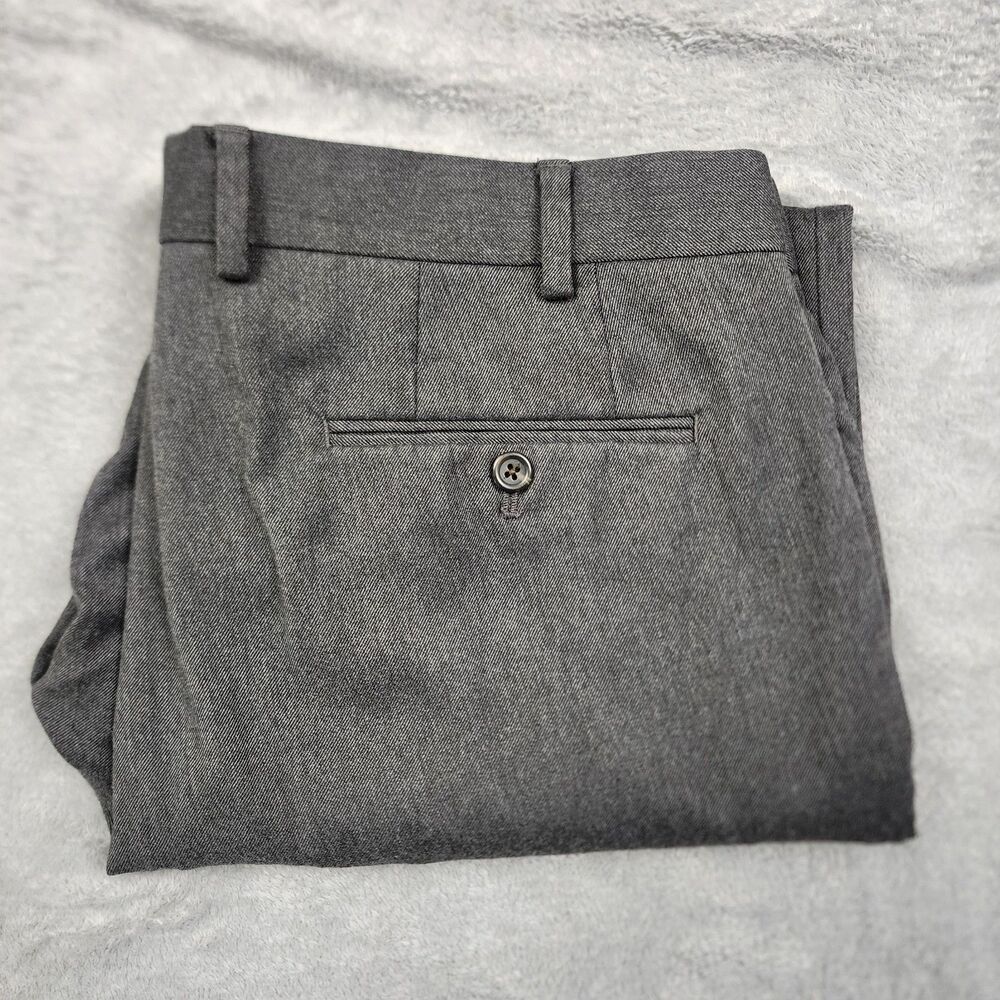 Lauren Ralph Lauren Men's Dress Slacks 36x30 Charcoal Gray Flat Front Classic - Picture 1 of 13